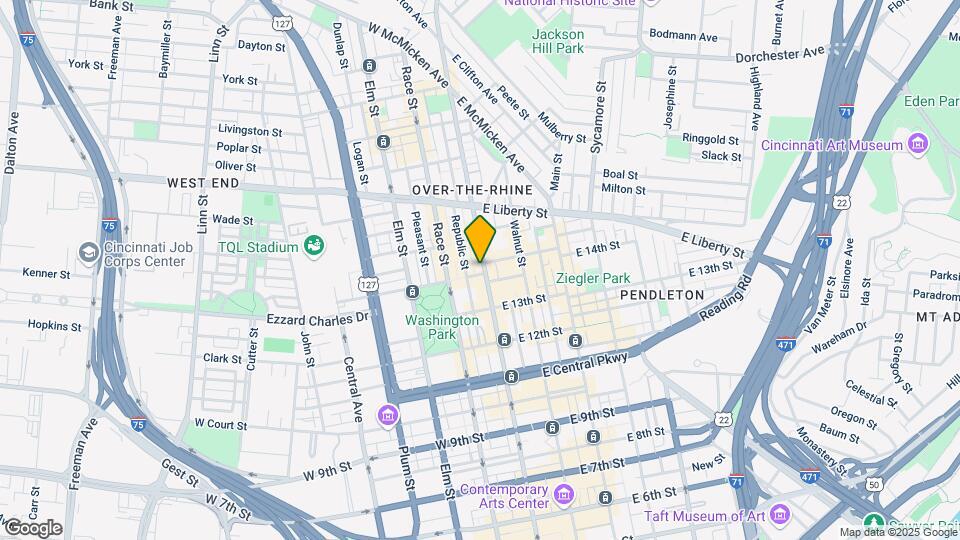 1407 Vine St Map and Location Details