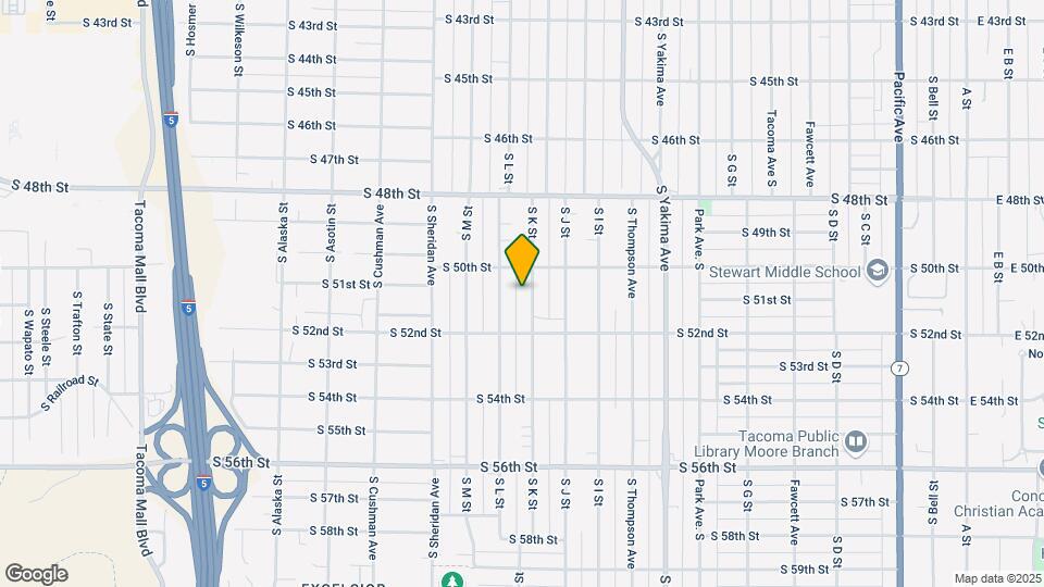 5018 S K St Map and Location Details