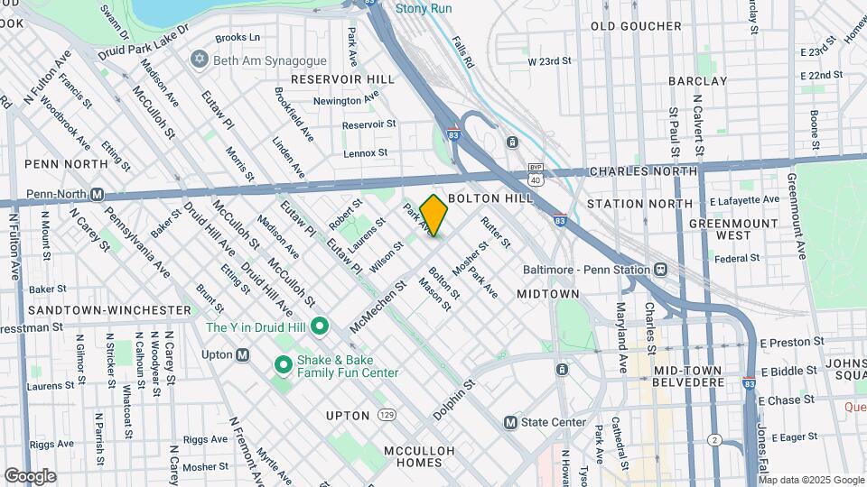 1602 Park Ave Map and Location Details