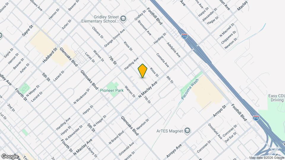 1206 Mountain View St Map and Location Details