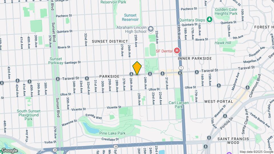 1501 Taraval St Map and Location Details