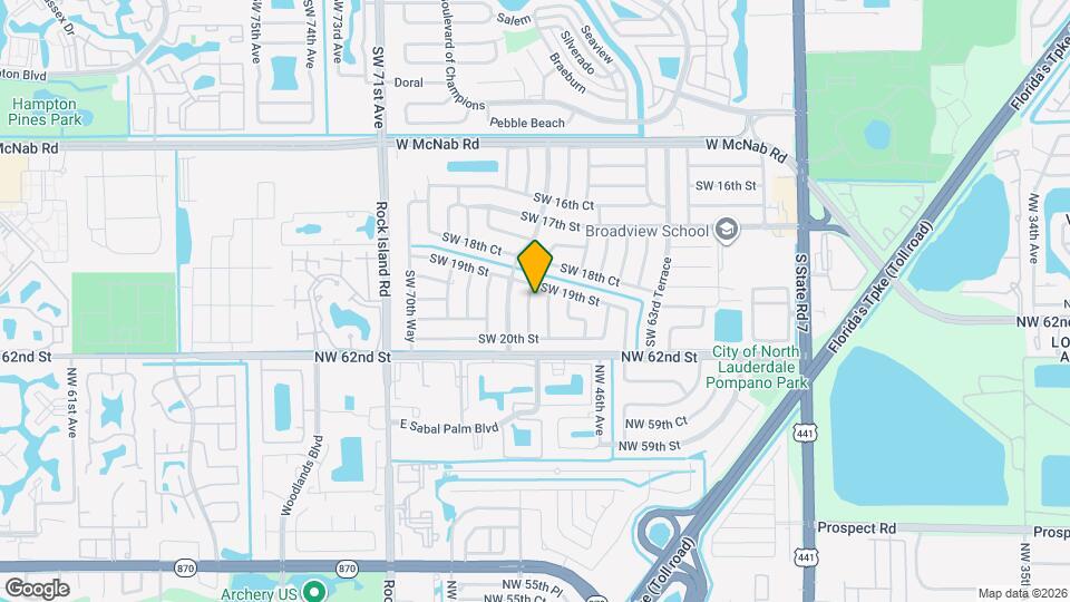 1920 SW 67th Terrace Map and Location Details