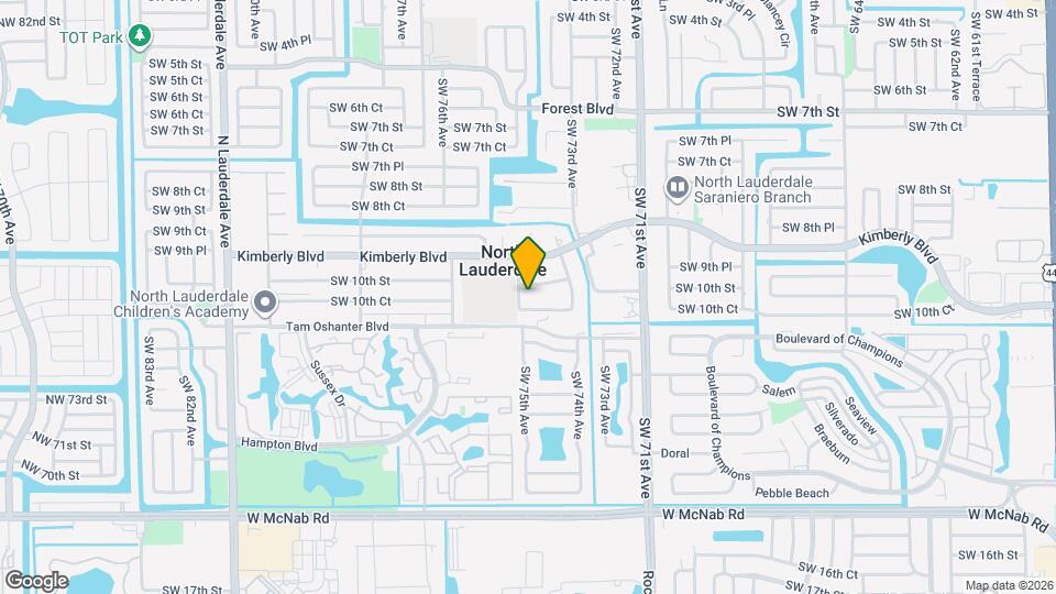 7480 SW 10th St Map and Location Details