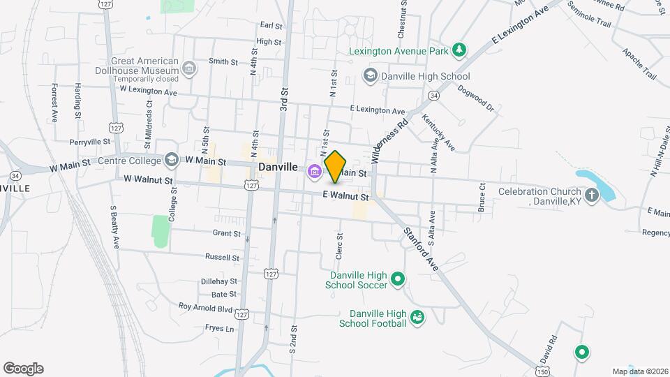 135 E Walnut St Map and Location Details