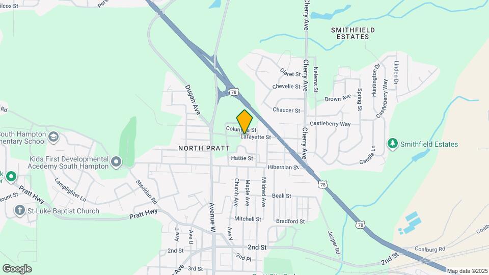 1213 Lafayette St Map and Location Details