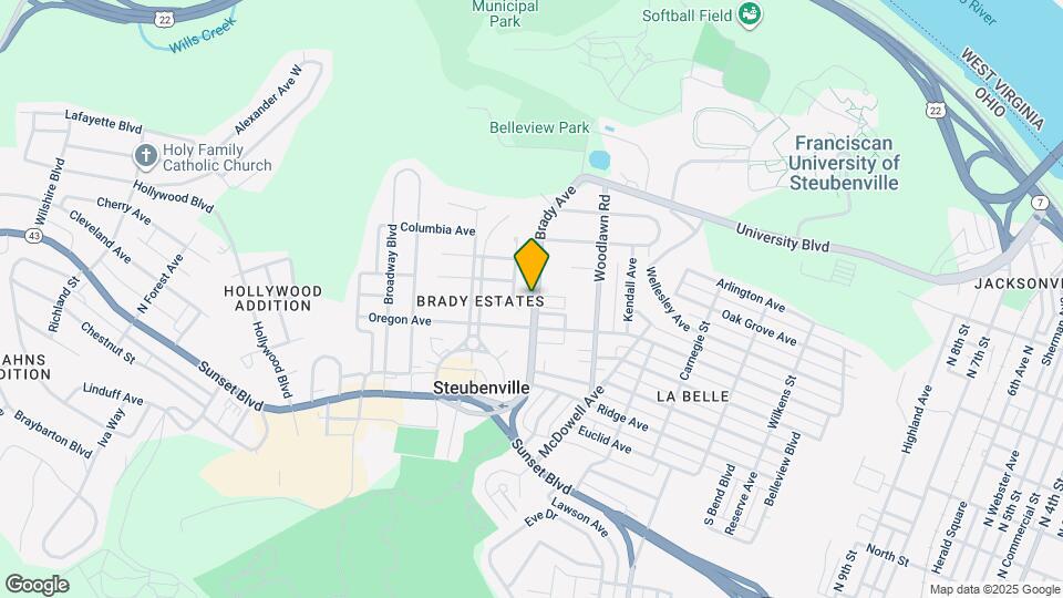 727 Brady Ave Map and Location Details