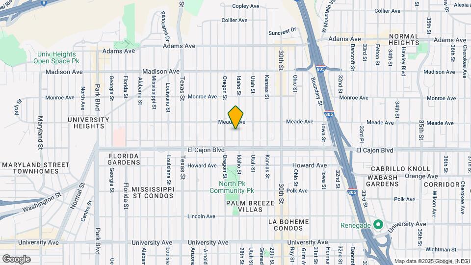 4364 Idaho St Map and Location Details