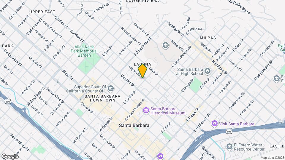 333 E Carrillo St Map and Location Details