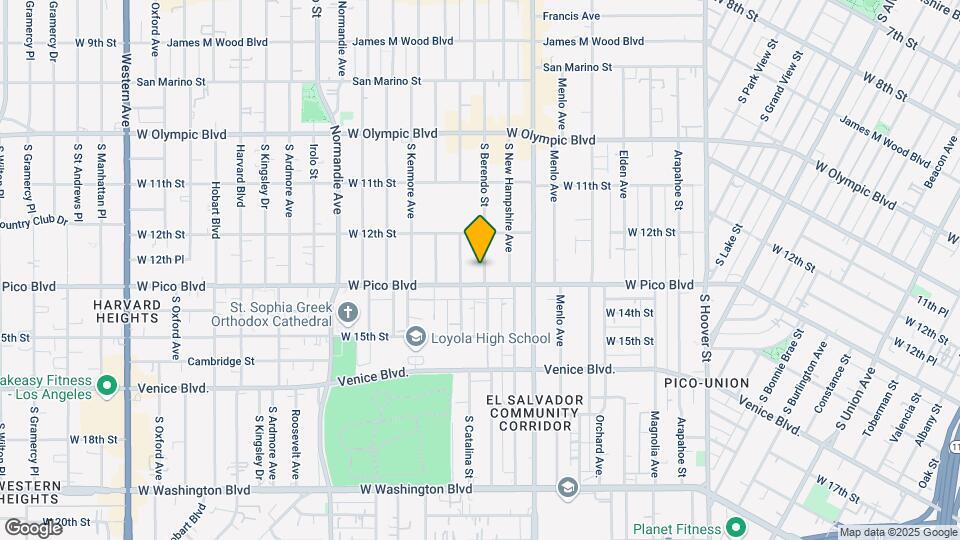 1245 S Berendo St Map and Location Details