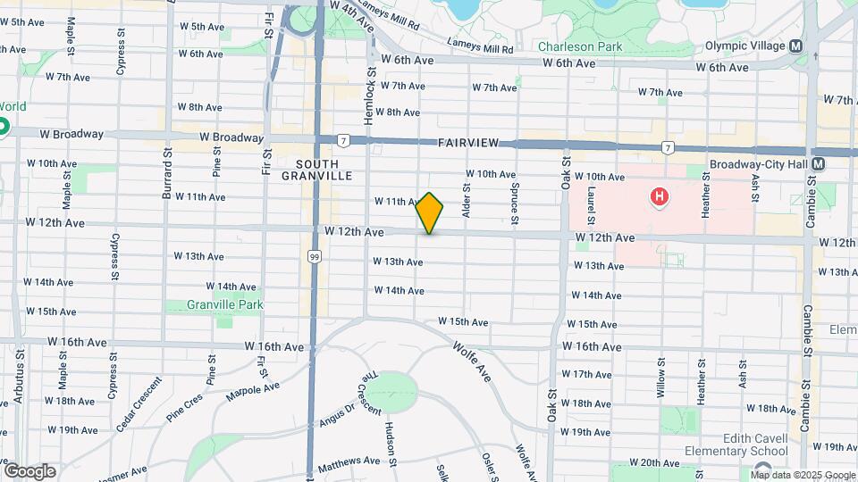 1272 W 12th Ave Map and Location Details