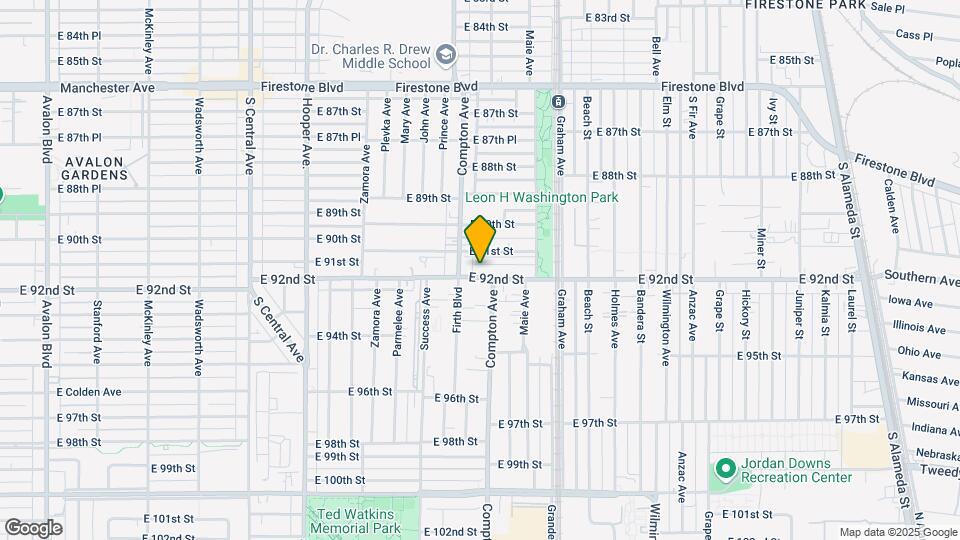 1527 E 92nd St Map and Location Details