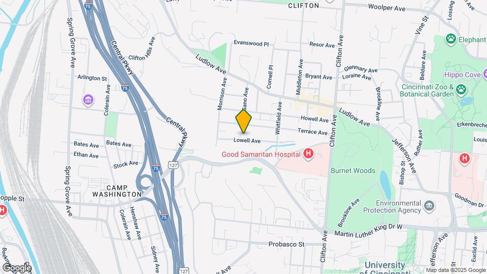 558 Lowell Ave Map and Location Details