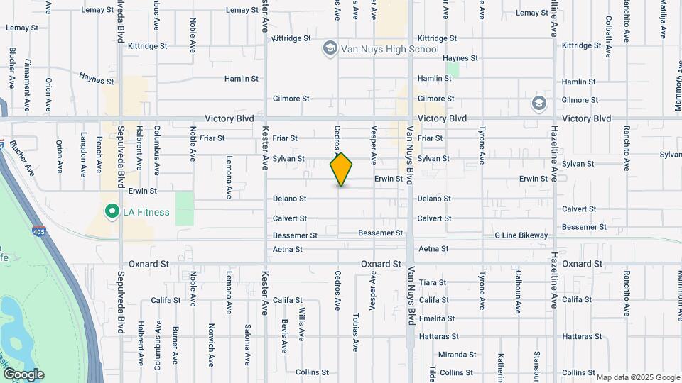 6212 Cedros Ave Map and Location Details