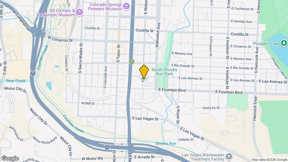 805 S Weber St Map and Location Details