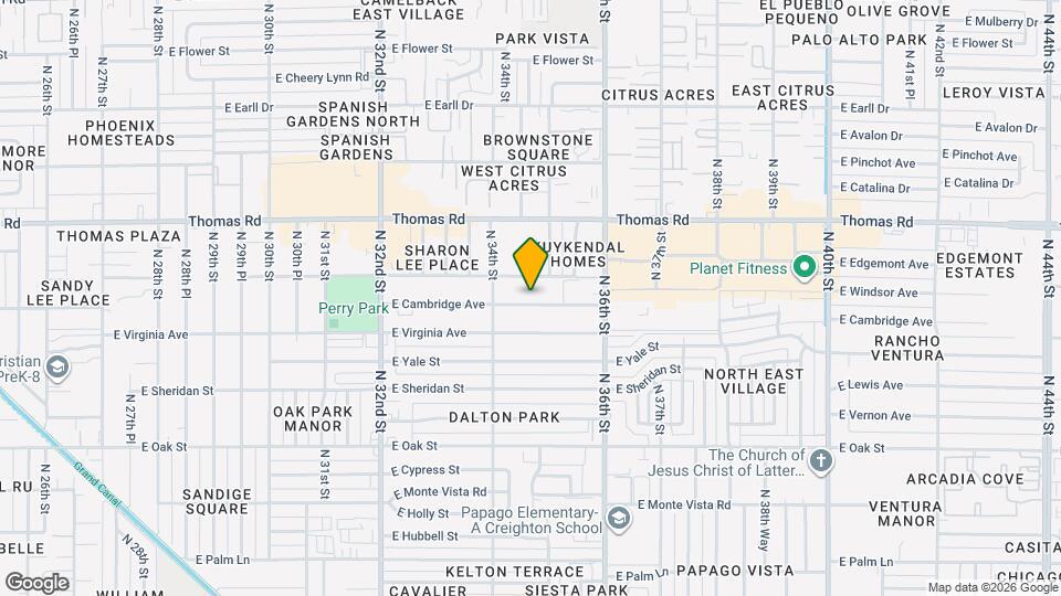 3434 E Cambridge Ave Mapa y Detalles de la Ubicación