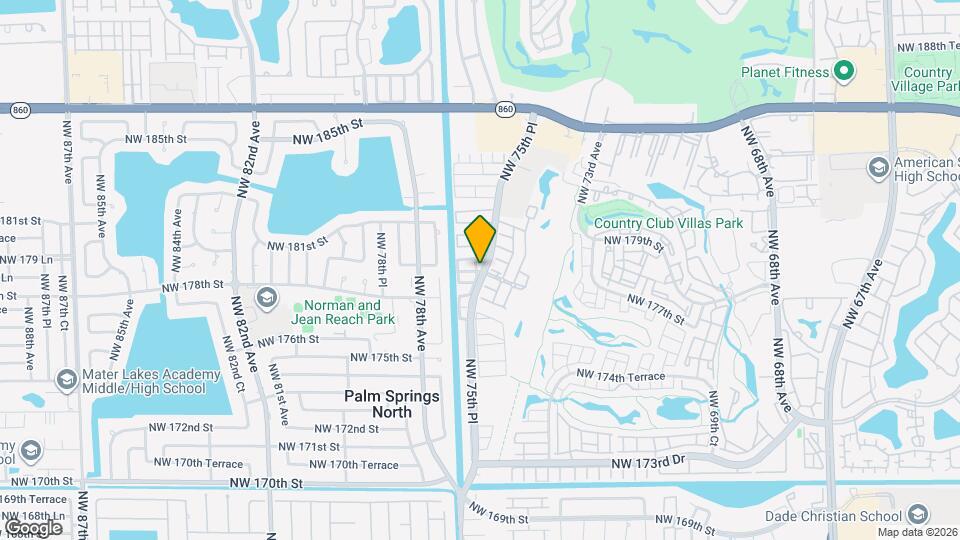 7595 NW 179th St Map and Location Details