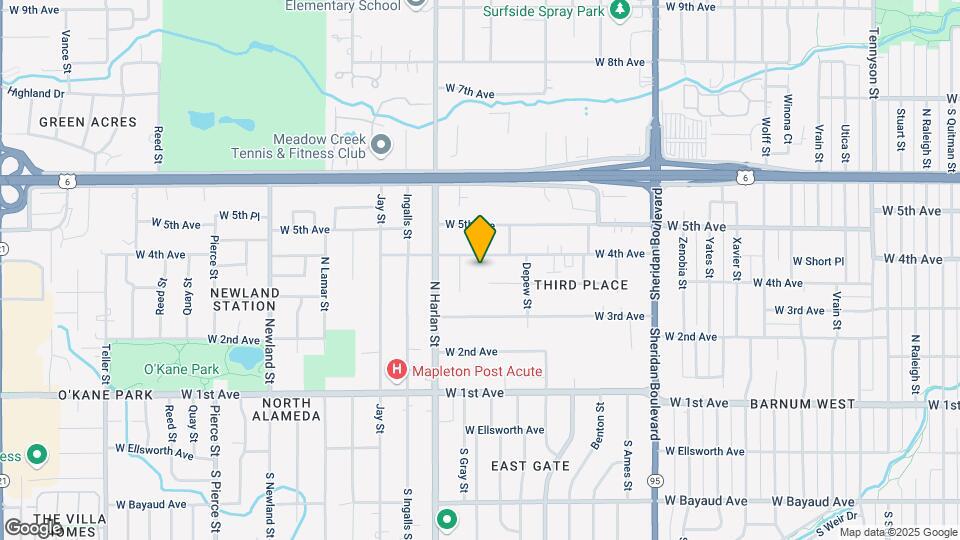 5860 W 4th Ave Map and Location Details
