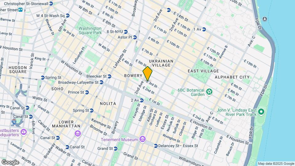 54 E 3rd St Mapa y Detalles de la Ubicación