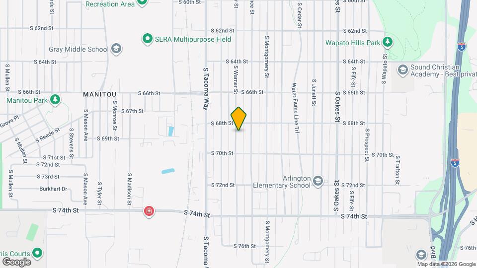 6815 S Warner St Map and Location Details