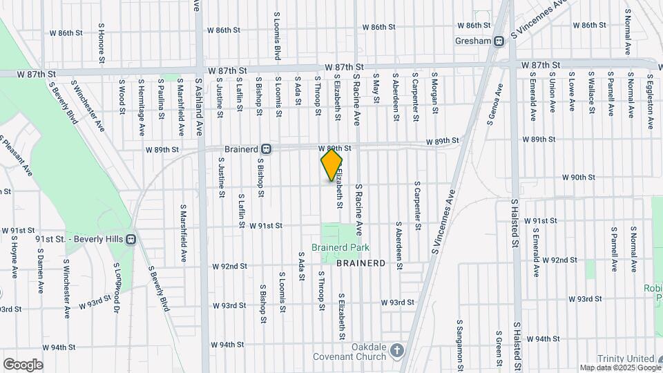 1238 W 90th St Map and Location Details