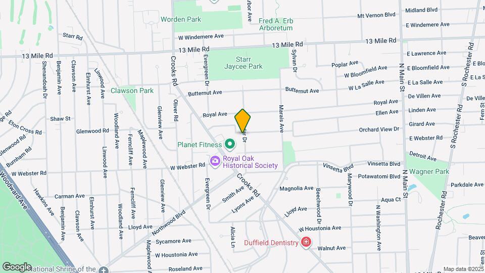 1203 Hickory Ave Map and Location Details