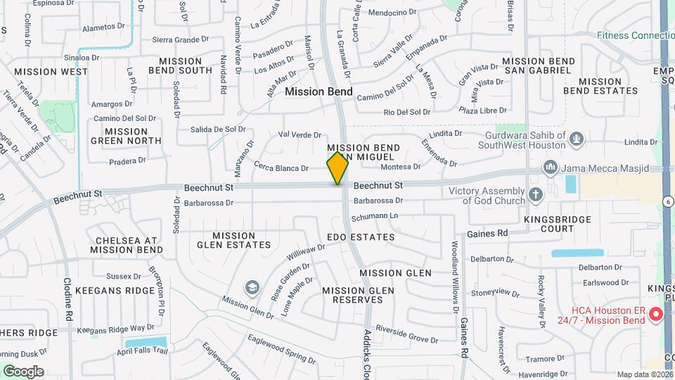 15807 Beechnut St Map and Location Details