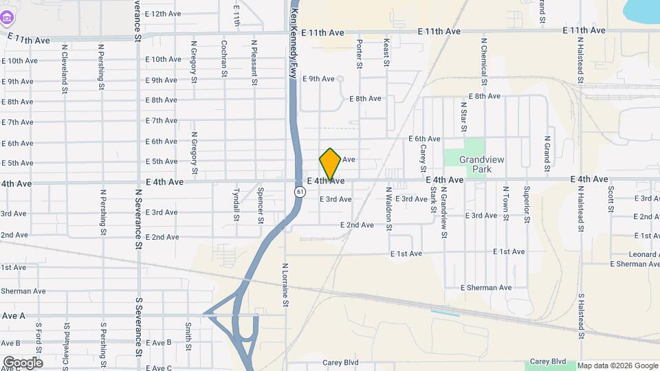 1513 E 4th Ave Map and Location Details