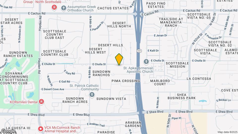 8611 E Cholla St Map and Location Details