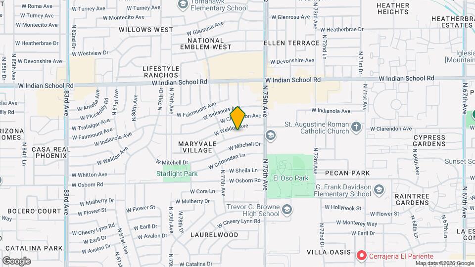 7602 W Whitton Ave Map and Location Details