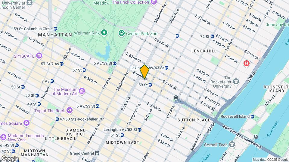 116 E 60th St Map and Location Details