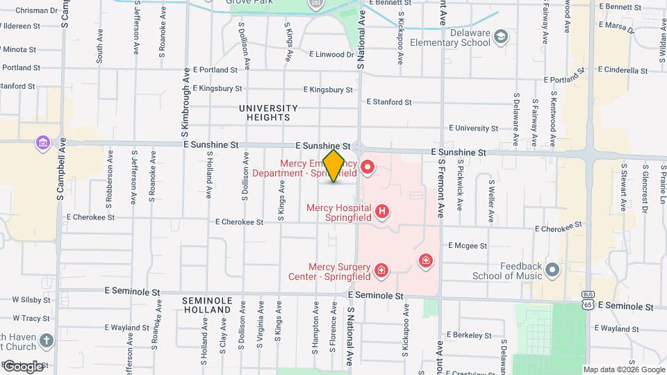 1124 E Washita St Map and Location Details