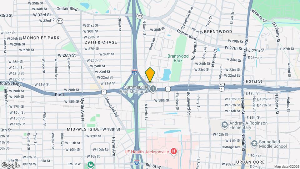 836 W 21st St Map and Location Details