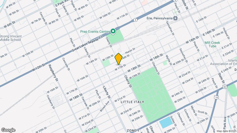 606 W 17th St Map and Location Details