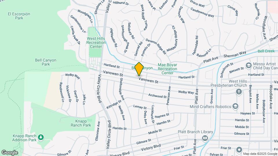 24125 Vanowen St, Unit 24125 Map and Location Details