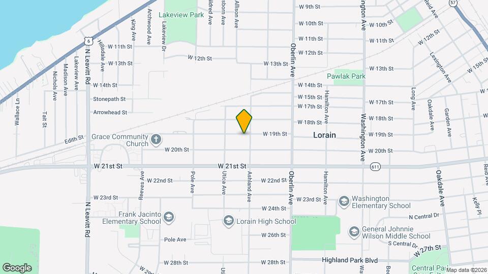 1409 W 19th St Map and Location Details