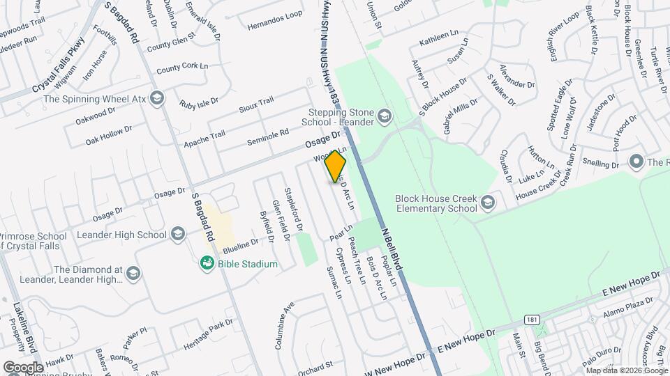 2604 Peach Tree Ln Map and Location Details