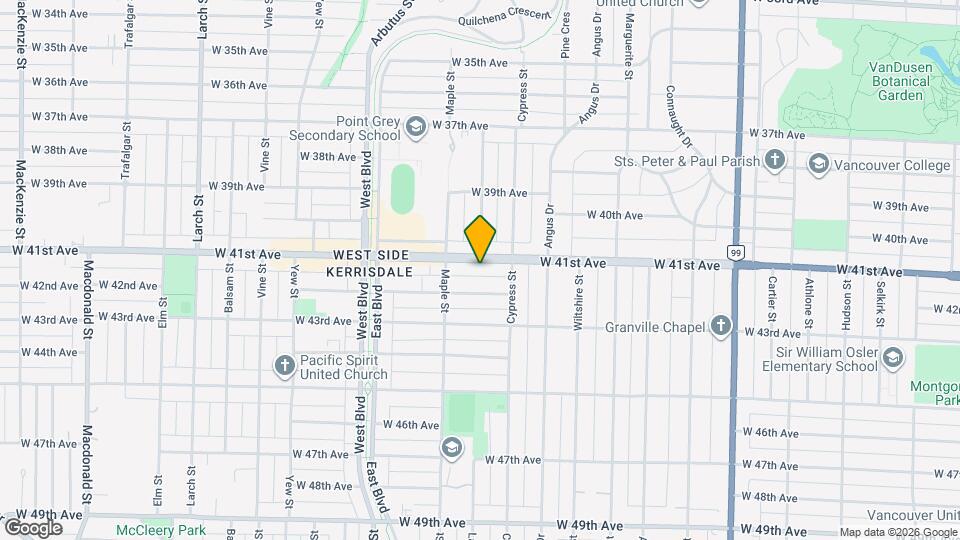 1948 W 41st Ave Map and Location Details