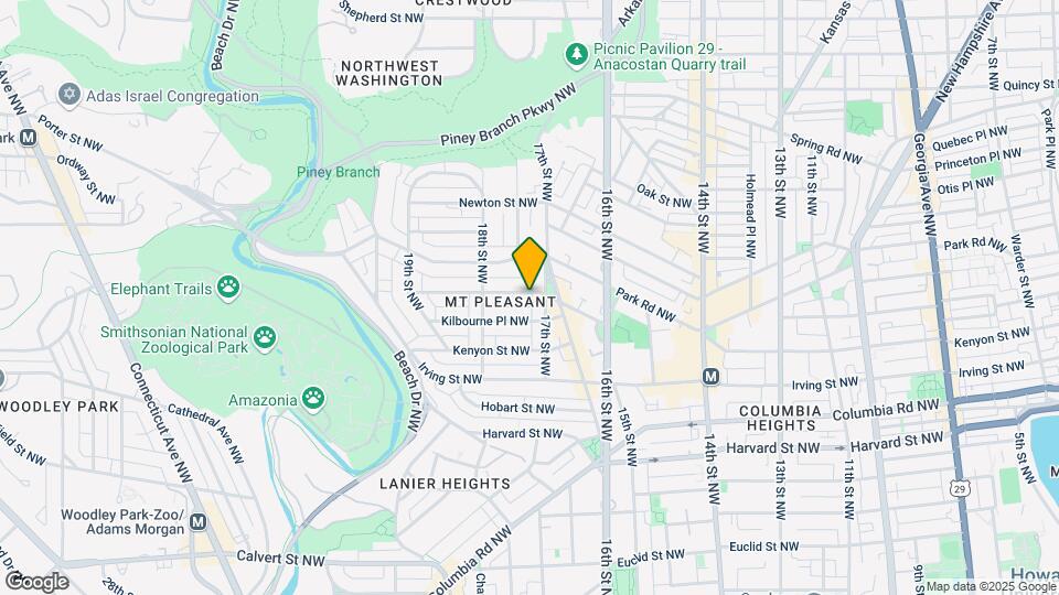 1708 Lamont St NW Map and Location Details