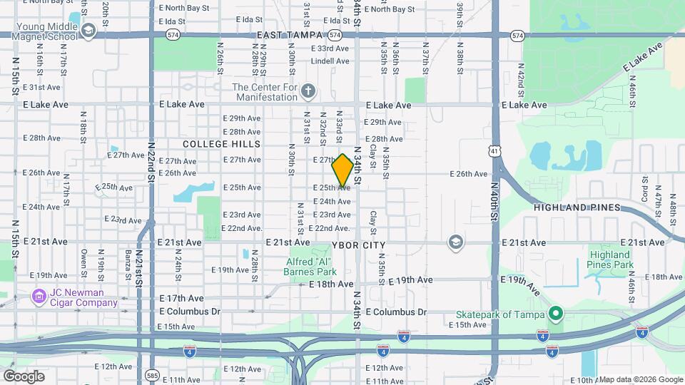 3301 E 25th Ave Map and Location Details