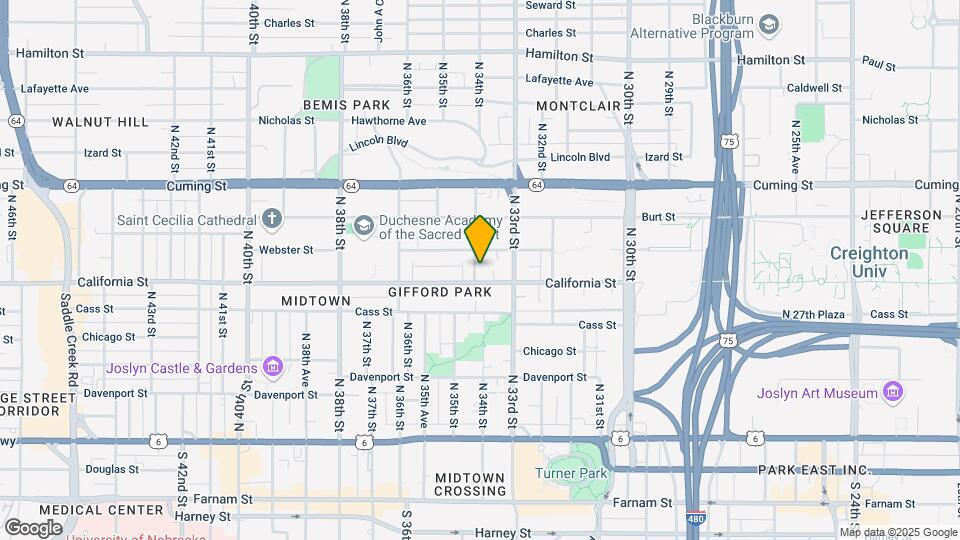 615 N 34th St Map and Location Details