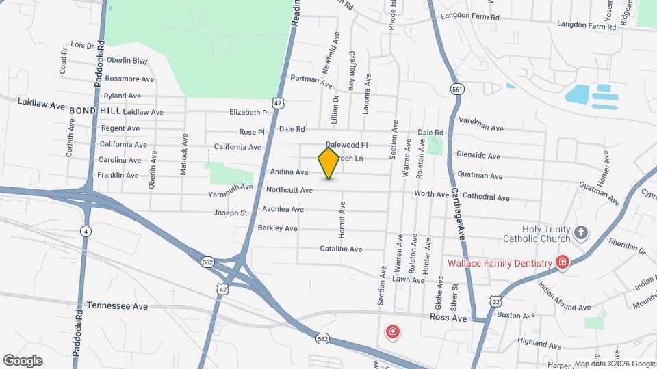 1850 Northcutt Ave Map and Location Details