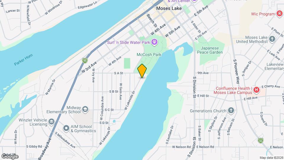 1019 W Lakeside Dr Map and Location Details