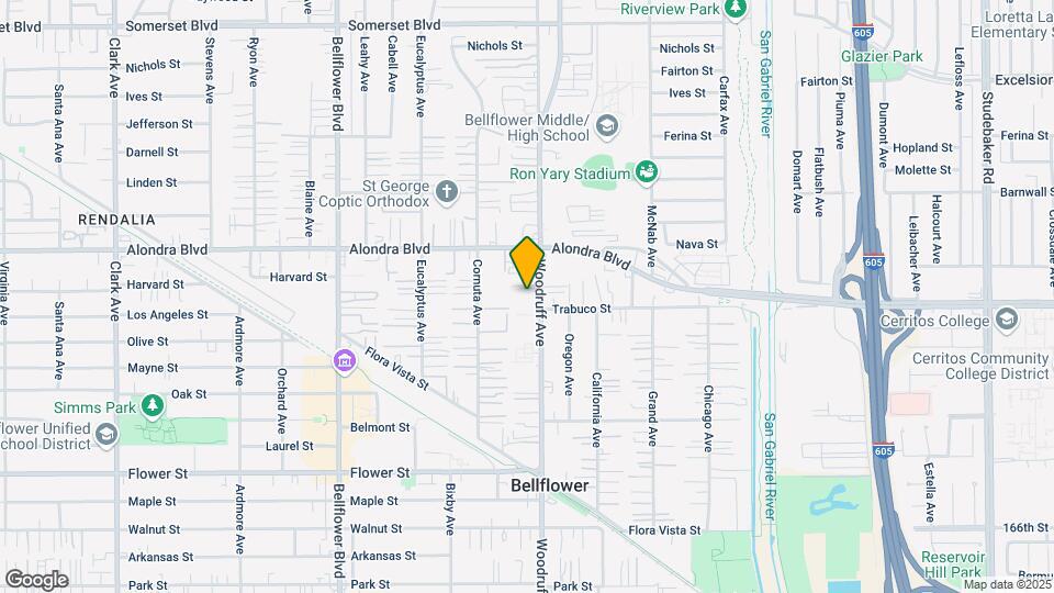 16125 Woodruff Ave Map and Location Details