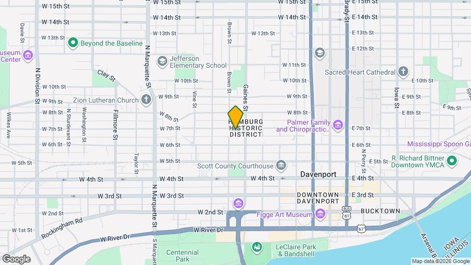721 W 7th St Map and Location Details