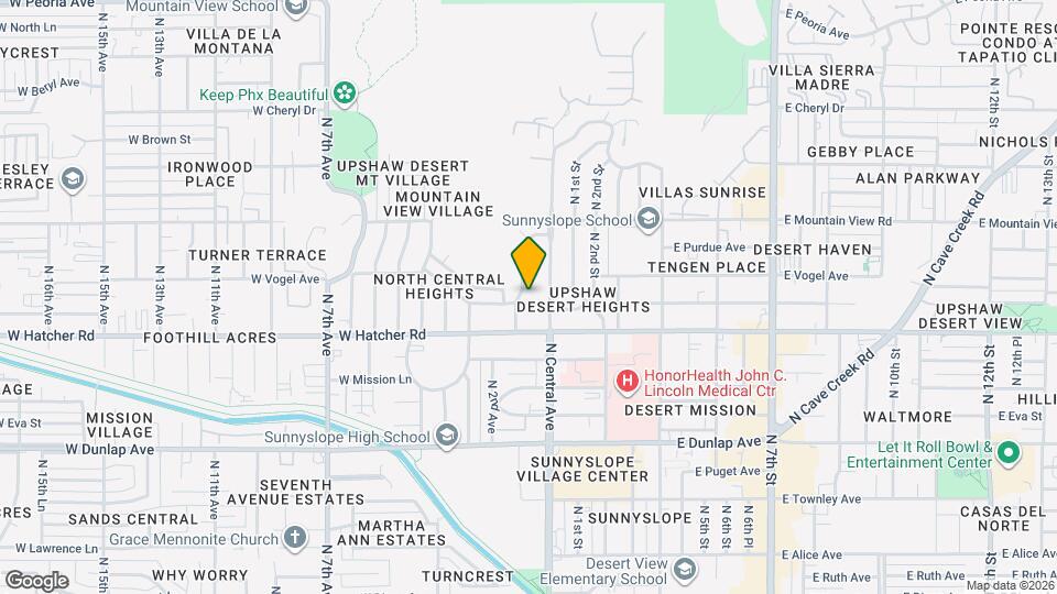 9427 N 1st Ave Map and Location Details