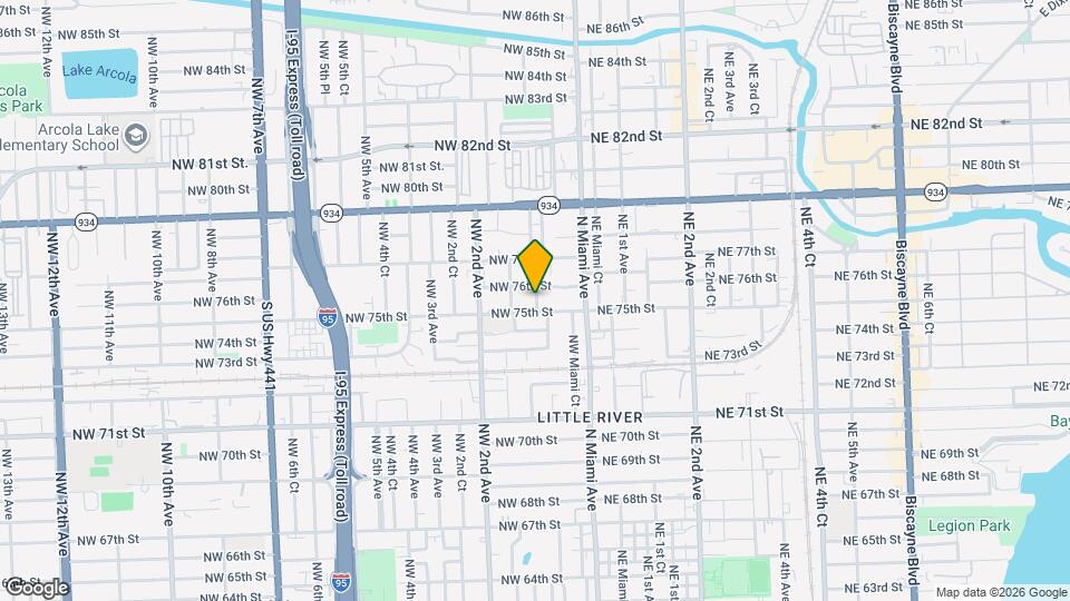 7512 NW 1st Ave Map and Location Details