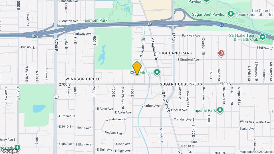 2617 S 1100 E Map and Location Details