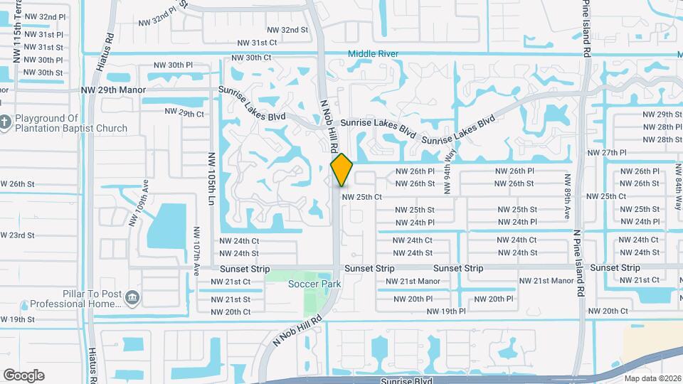 2550 N Nob Hill Rd Map and Location Details