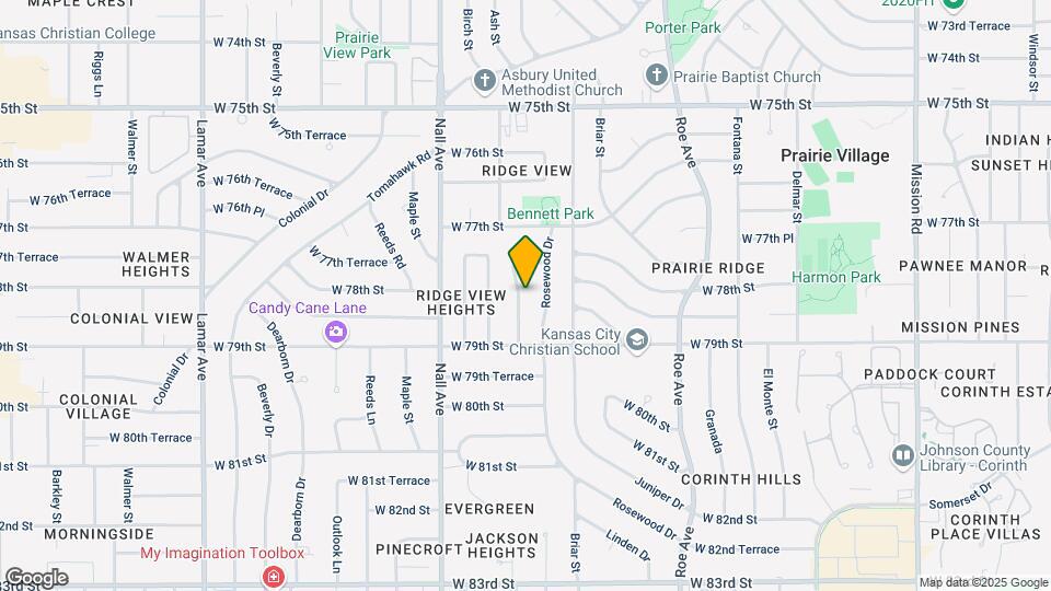7805 Rosewood Ln Map and Location Details