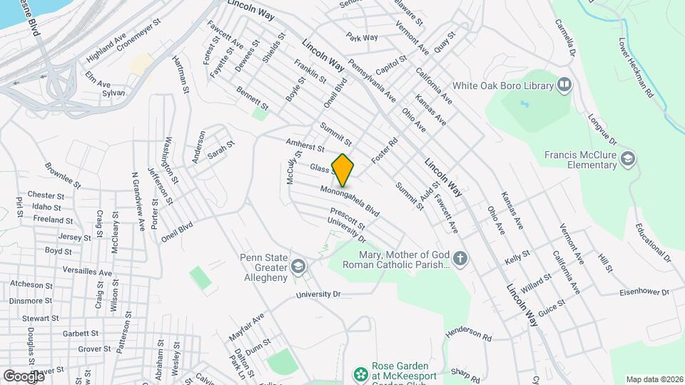 1207 Monongahela Blvd Mapa y Detalles de la Ubicación